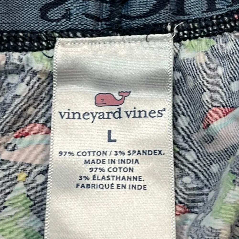 Vineyard Vines Christmas Boxer Shorts Santa Tree Print Size Large Holiday